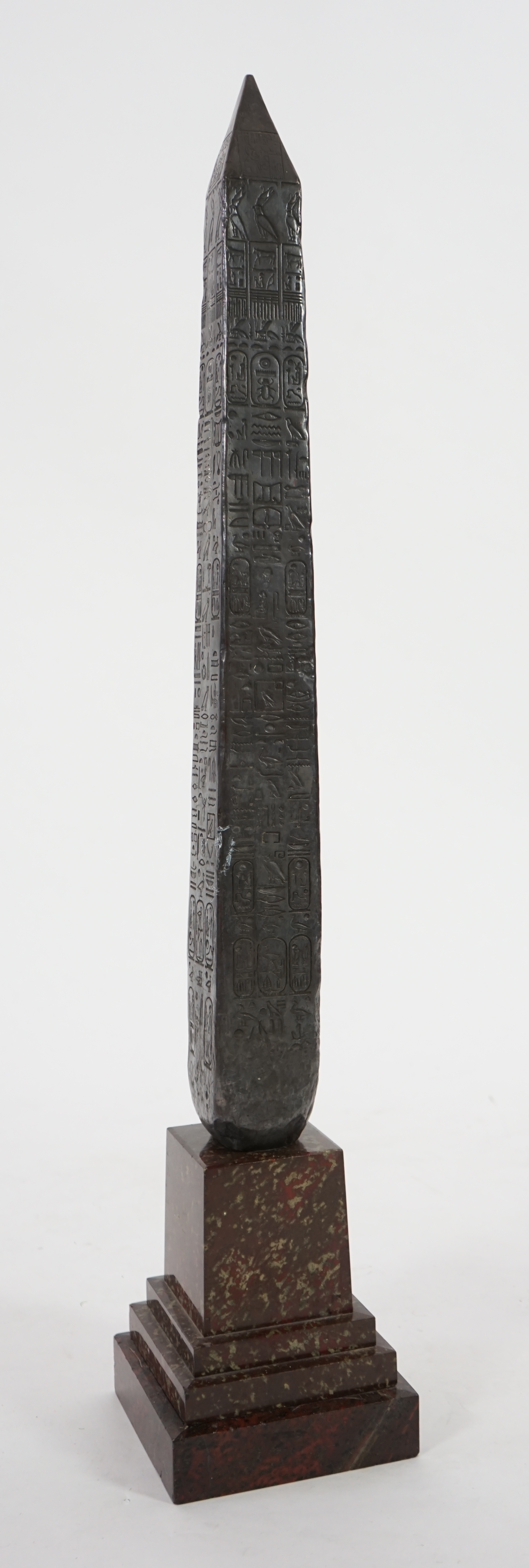 A 19th century Grand Tour style bronzed model of Cleopatra's Needle